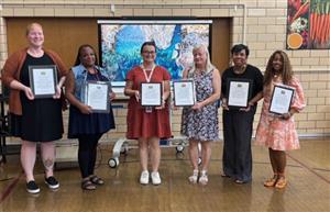  Staff members that represented the district core values 1st